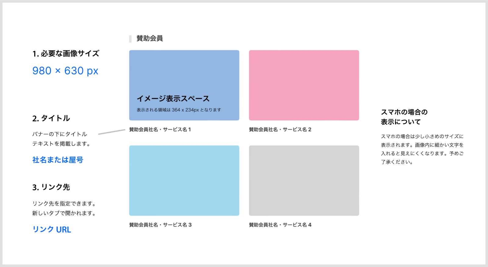 神戸デザイン協会 Web サイト内バナー掲示例